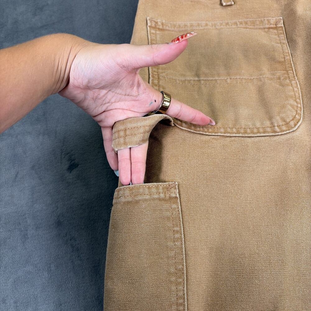 Carhartt B11-BRN Loose Fit Washed Duck Utility Work Pants Mens 38x32 Tan Brown - Picture 10 of 11